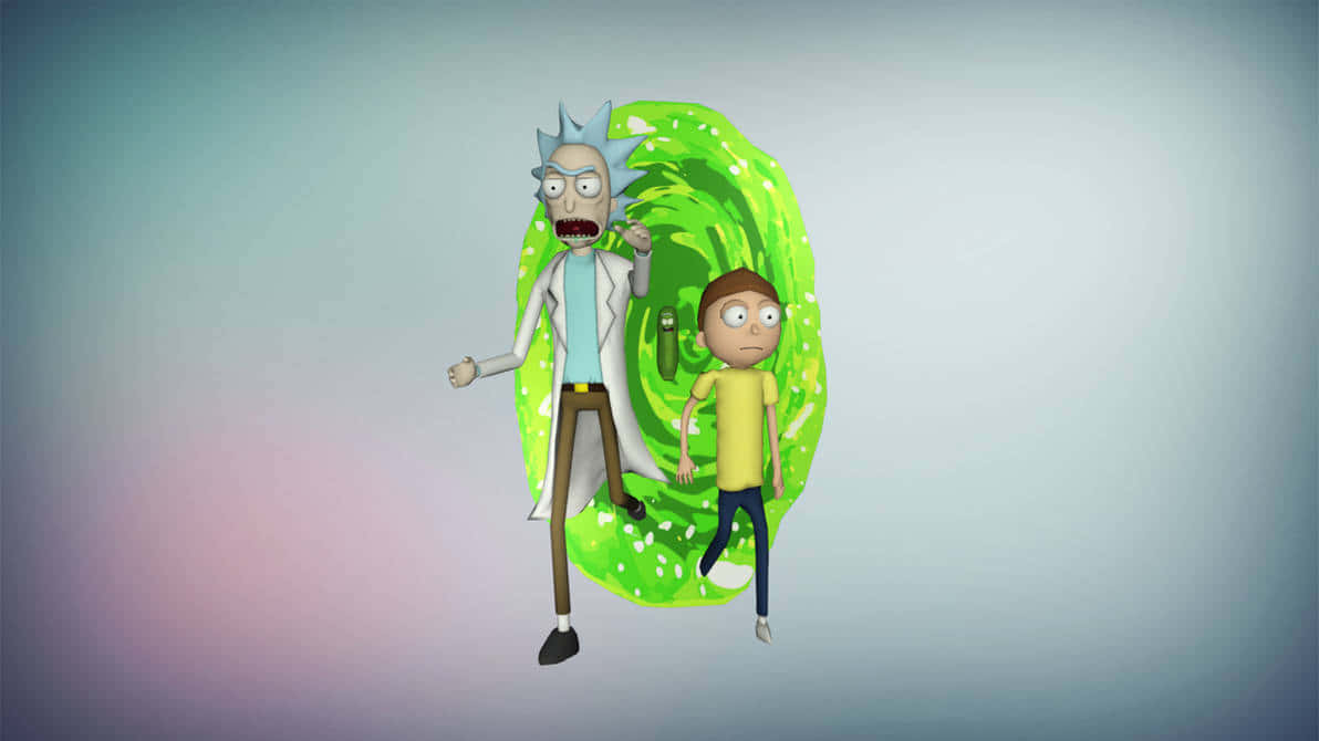 Rick And Morty Green Portal Background