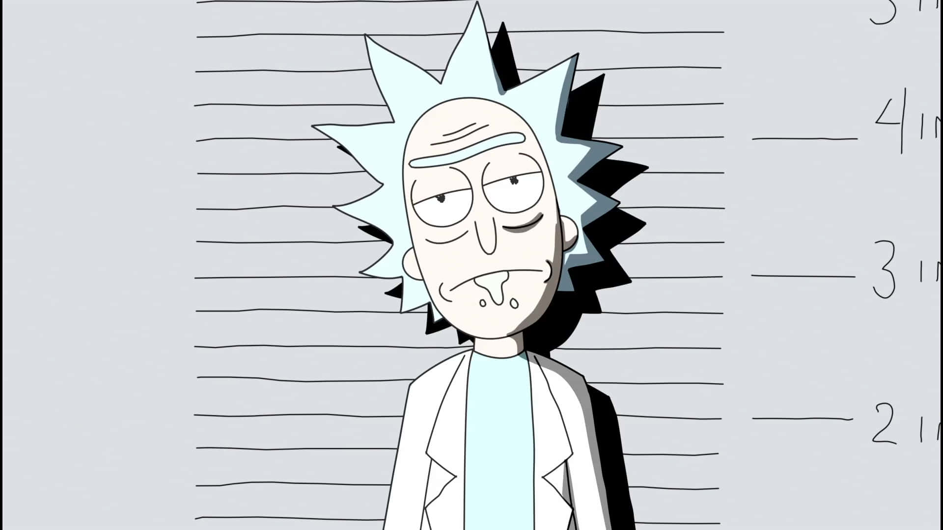 Rick And Morty Macbook Wasted Mugshot Background