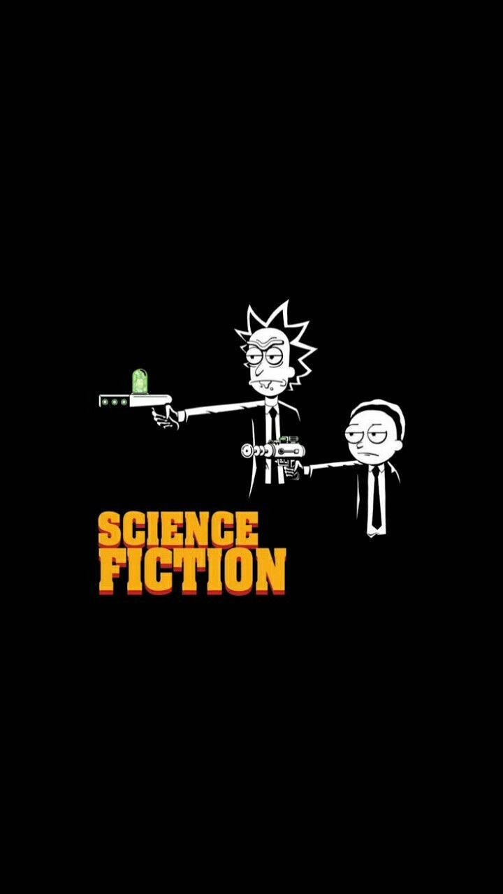 Rick And Morty Phone Black Backdrop Background