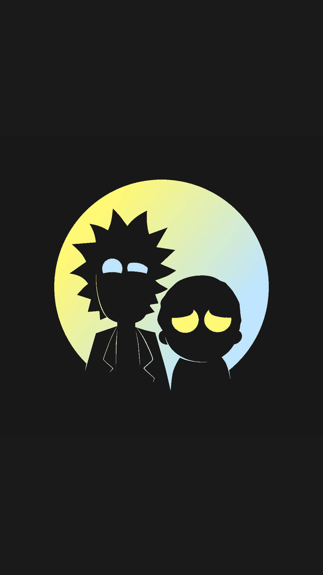 Rick And Morty Phone Dark Minimalist