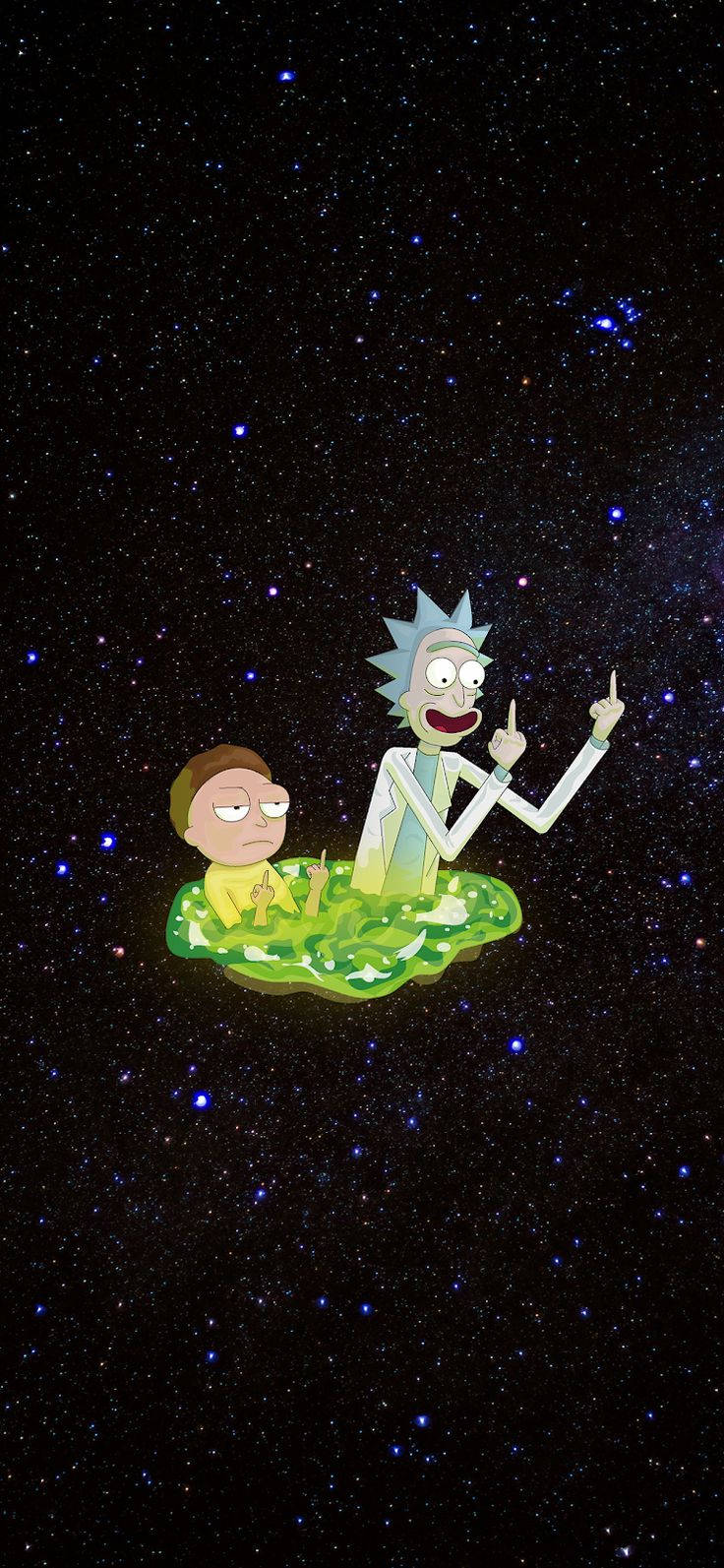Rick And Morty Phone Portal Stars Background
