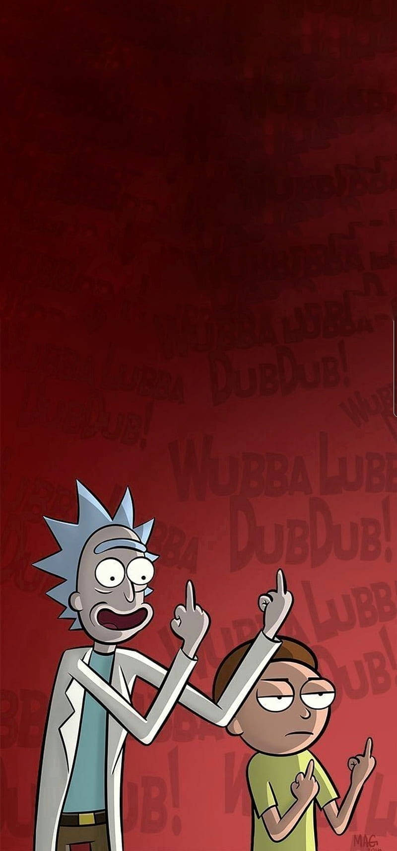 Rick And Morty Phone Red Wubba