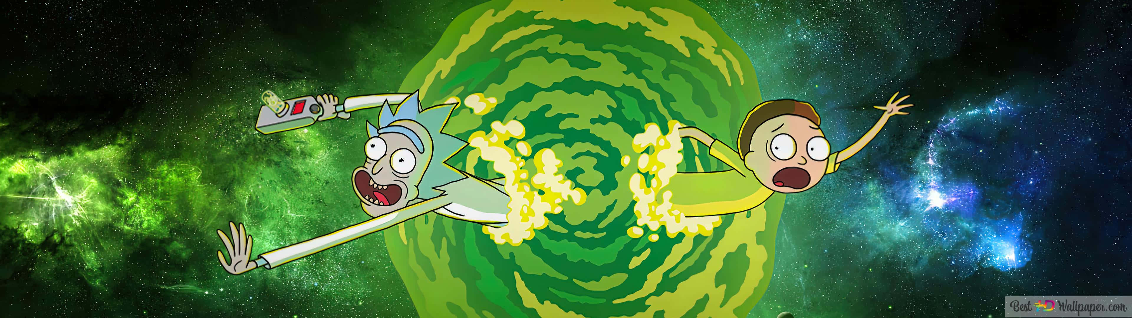 Rick And Morty Portal Space Background