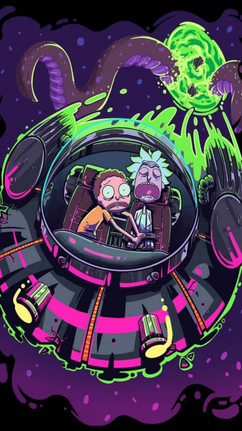 Rick And Morty Portal Spaceship Background