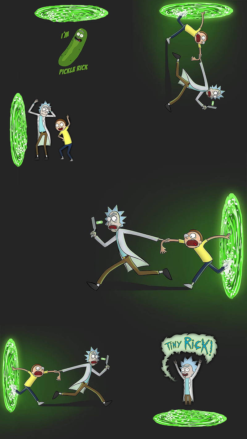 Rick And Morty Portals Background