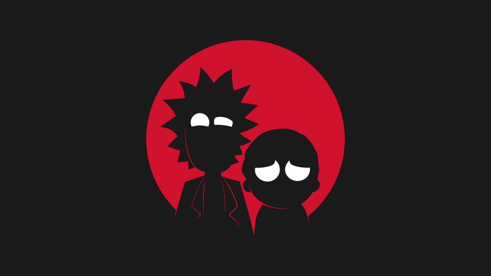 Rick And Morty Red Moon Funny Eyes Laptop Background