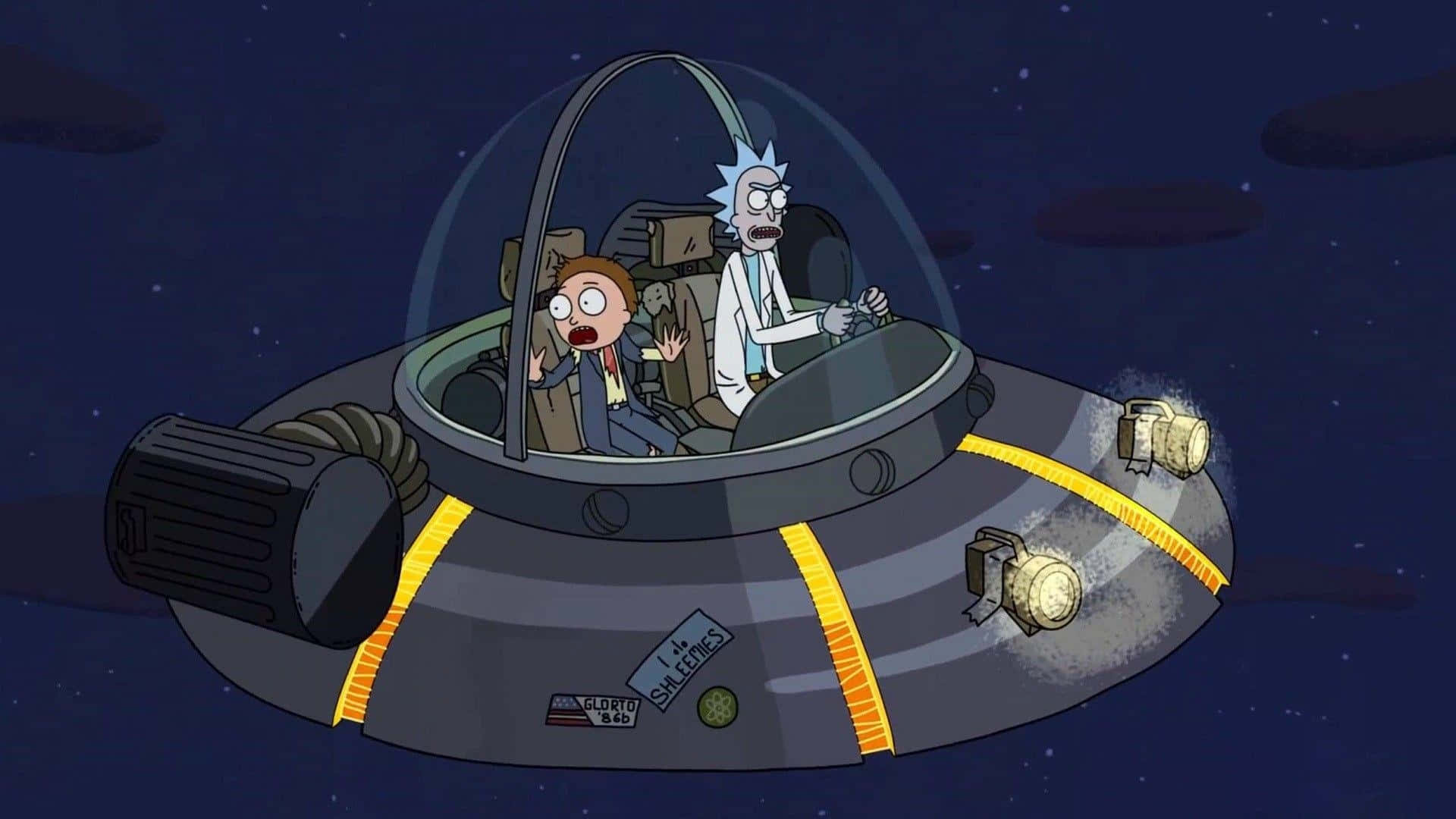 Rick And Morty Spaceship Backwoods Background