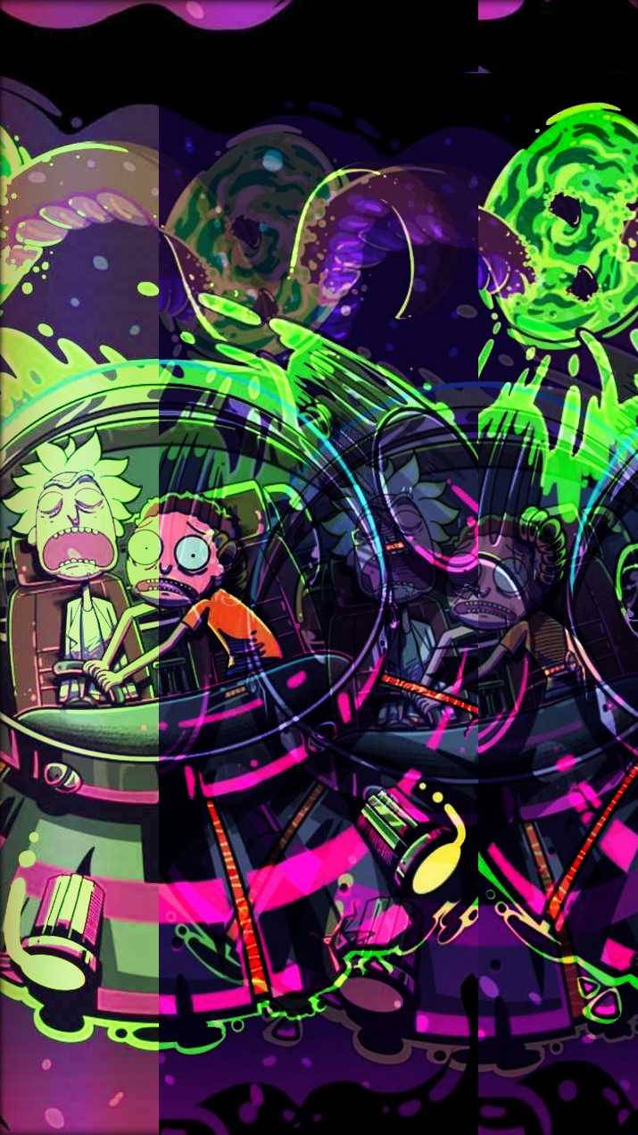 Rick And Morty Spaceship Trippy Aesthetic