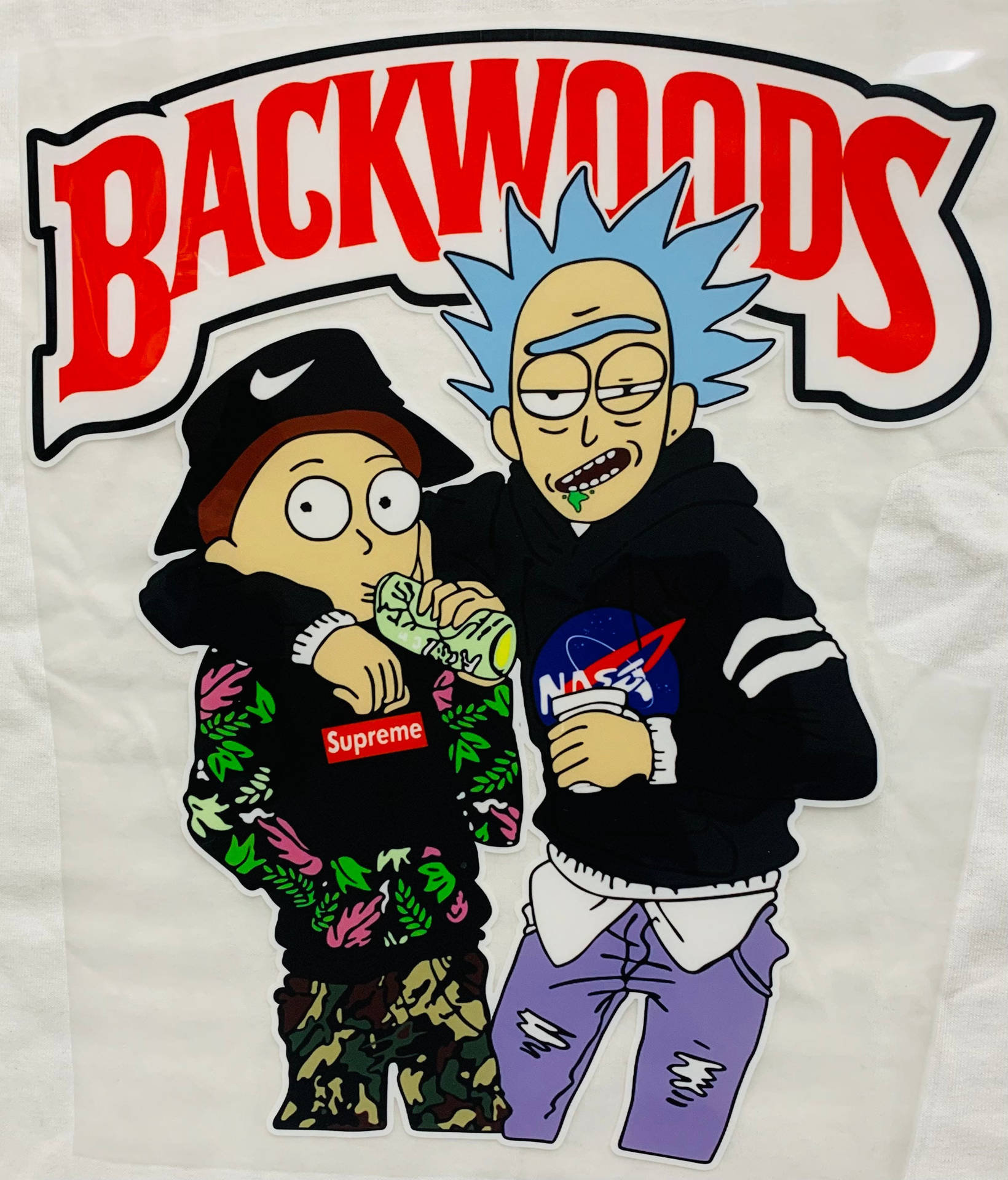 Rick And Morty Weed Sweatshirt Background