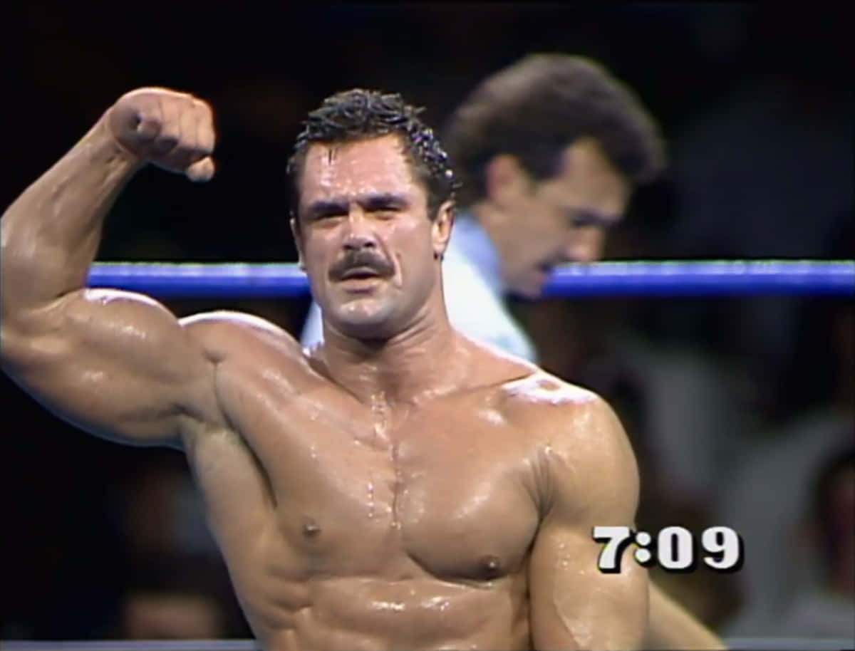Rick Rude Arm Flex Wwe Superstar Photography Background