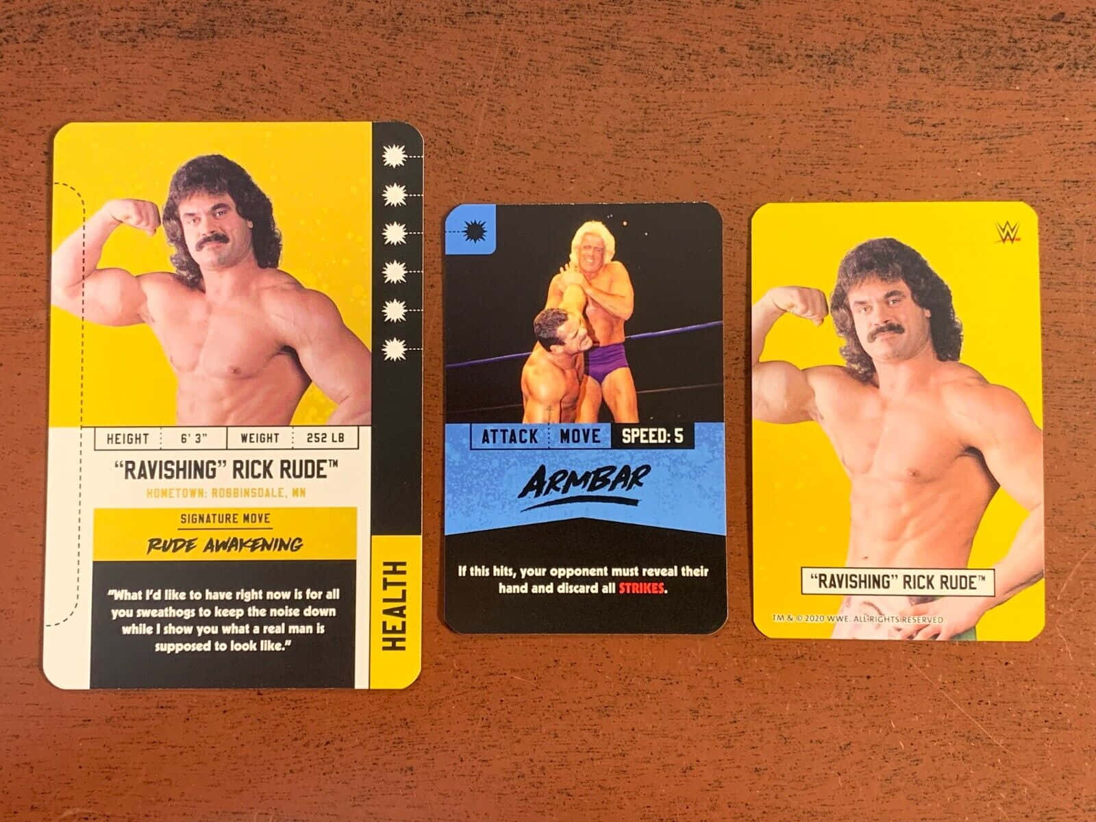 Rick Rude Vintage Wwe Legend Photo Card Background