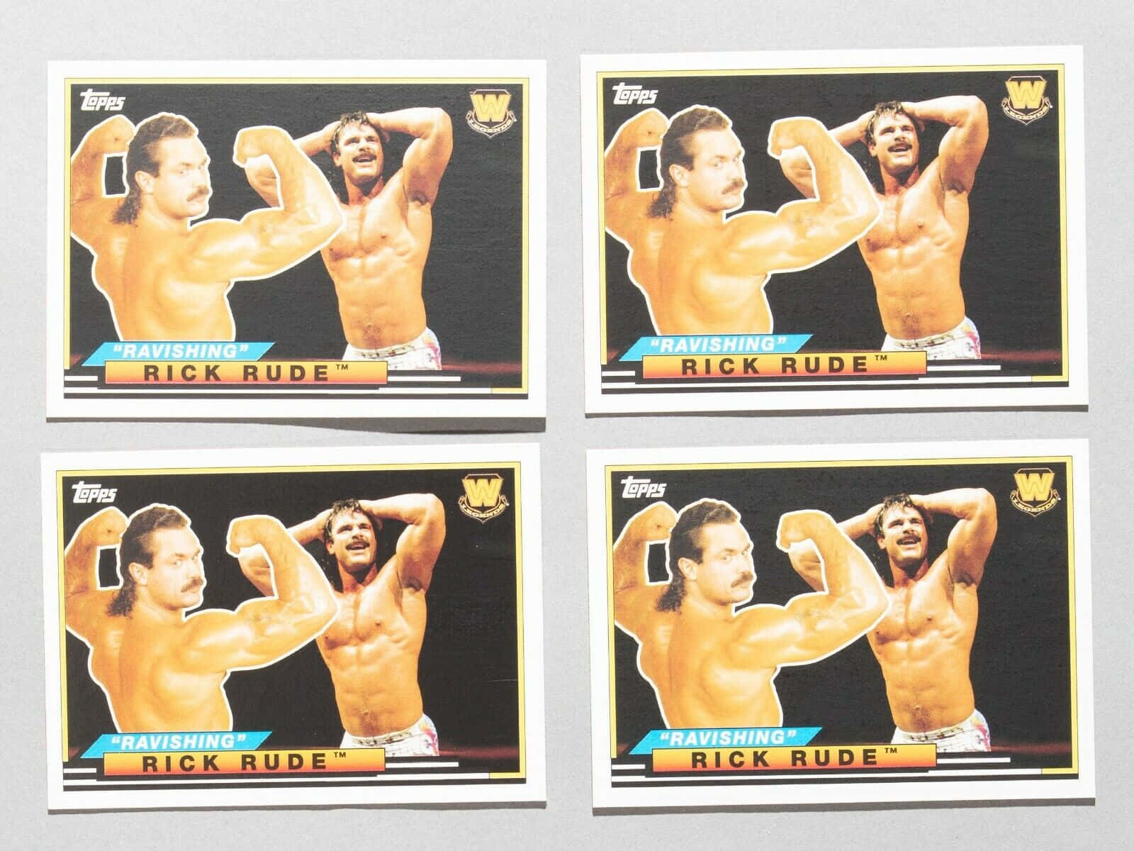 Rick Rude Wwe Legend Photo Card Background
