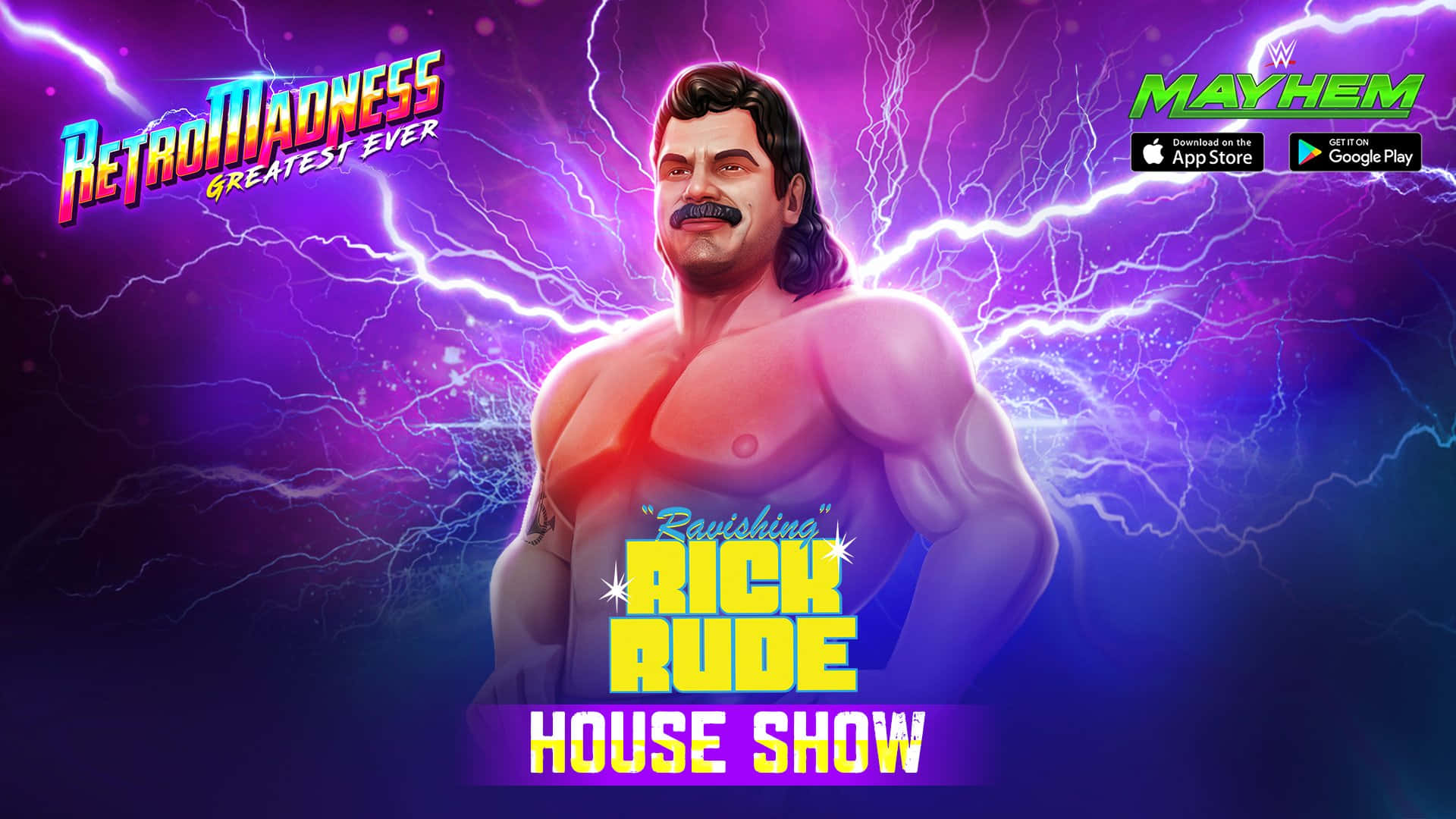 Rick Rude Wwe Mayhem Mobile Game Background