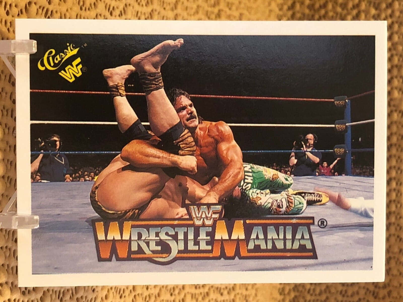 Rick Rude Wwe Wrestle Mania Photo Card Background