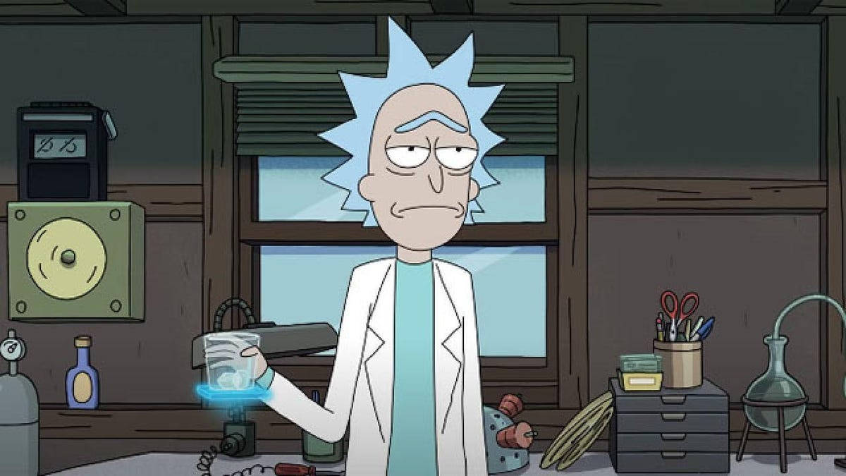 Rick Sanchez Sad Face Look Background