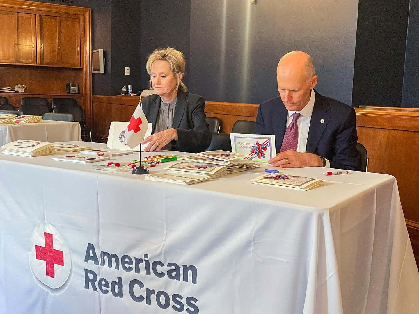 Rick Scott Attending Red Cross Event