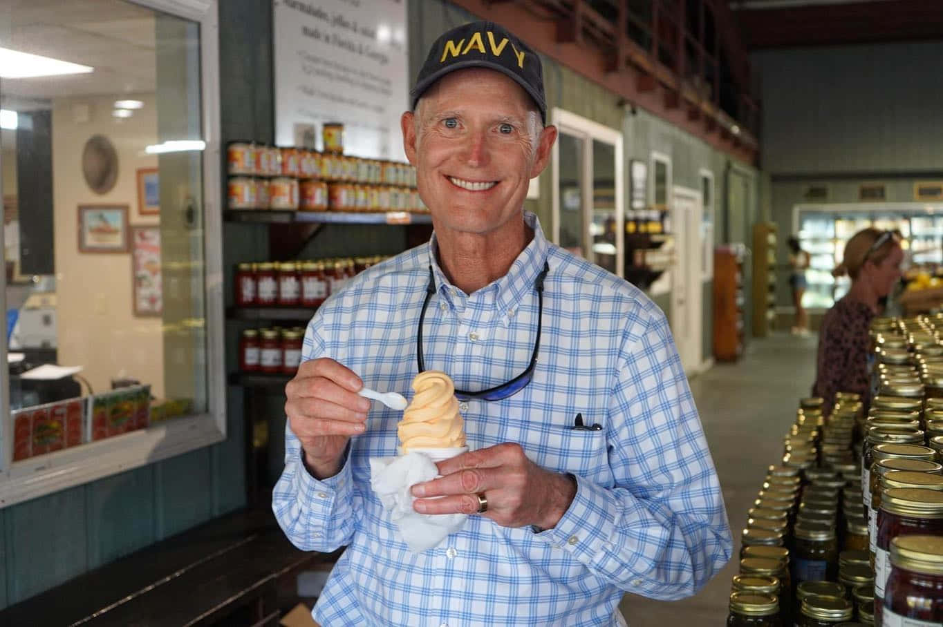 Rick Scott Eating Ice Cream