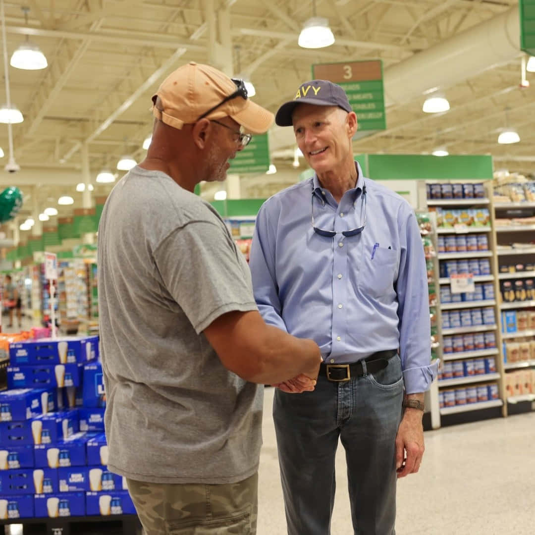 Rick Scott In A Grocery Store