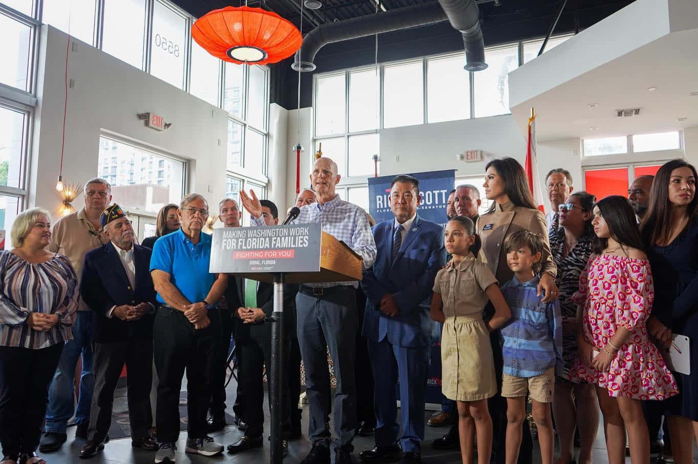 Rick Scott Kicks Off Event Background