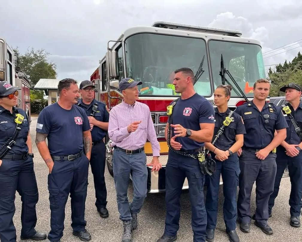 Rick Scott Meets With First Responders
