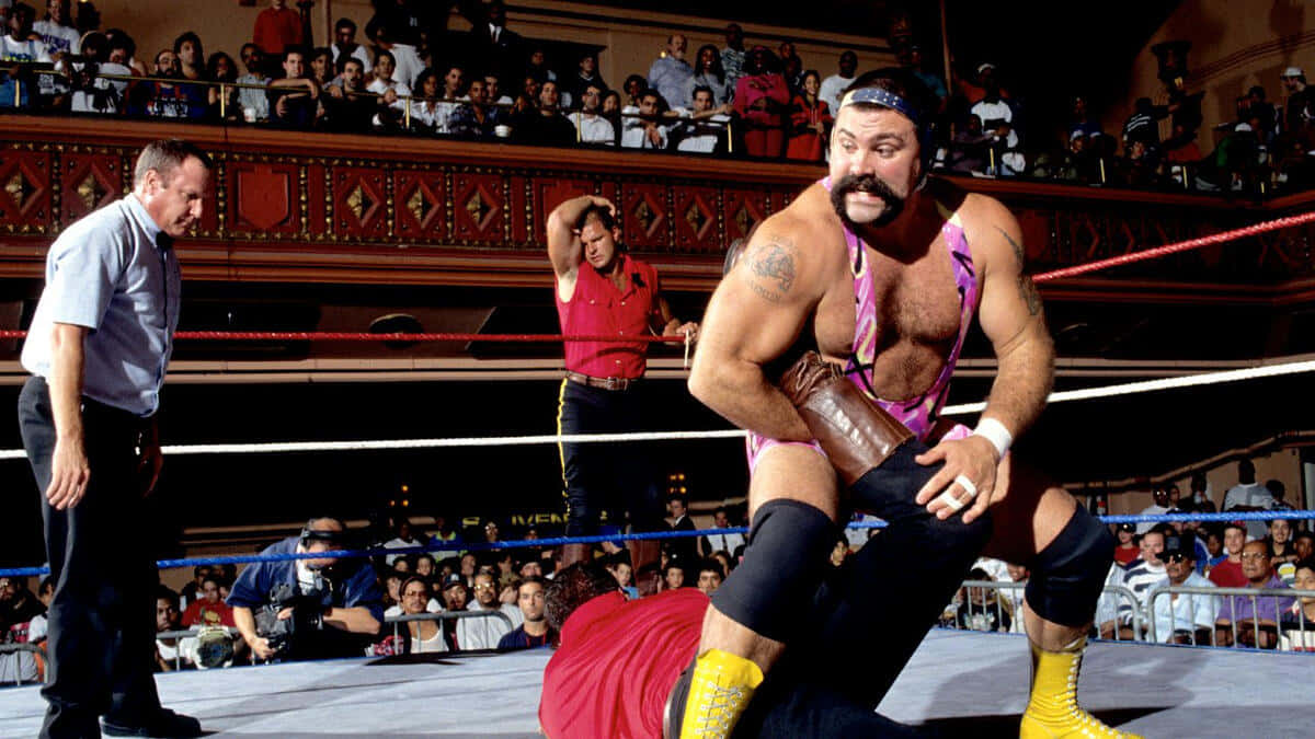 Rick Steiner Wrestling Match Victory Pose Background