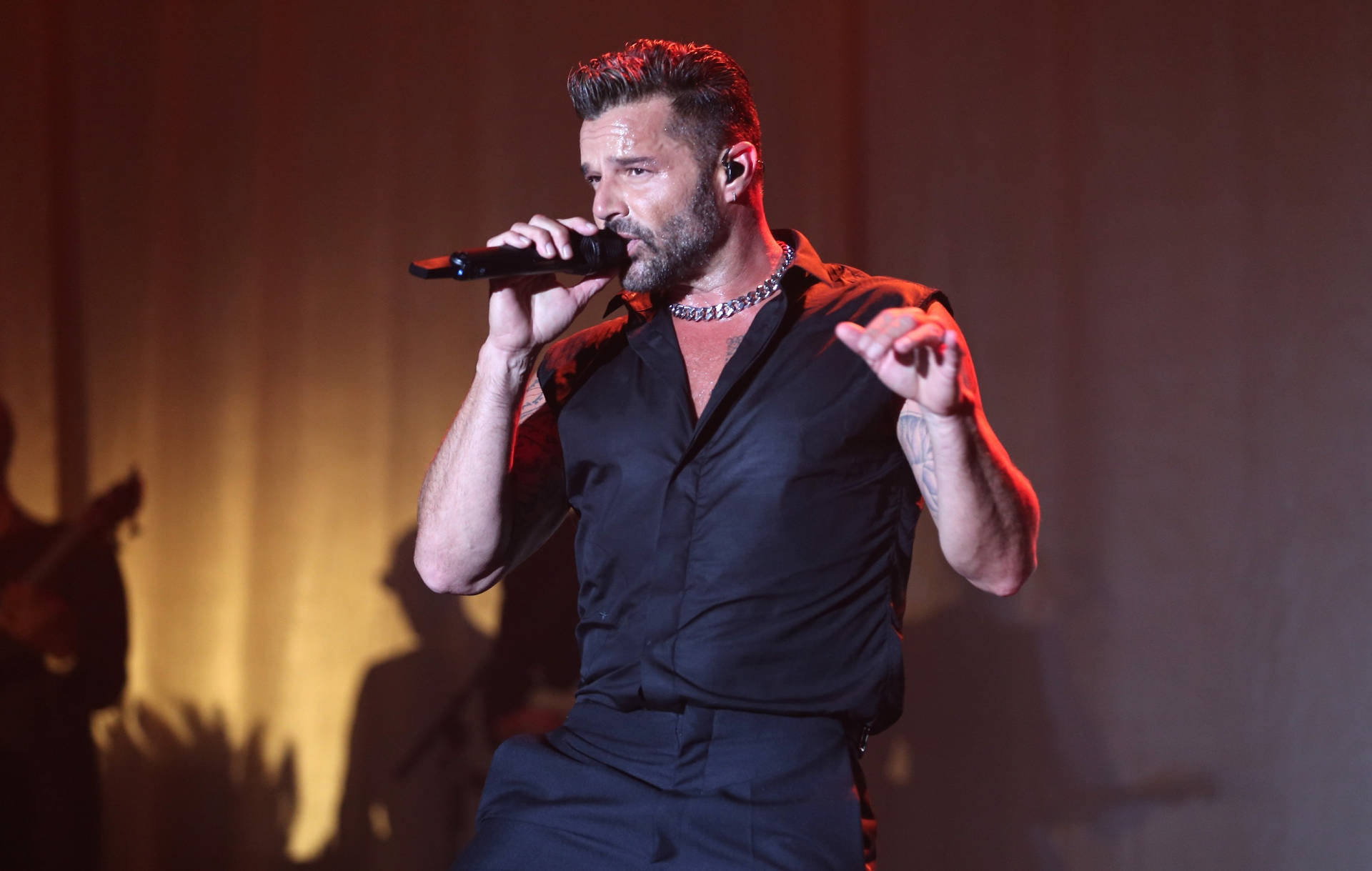 Ricky Martin On Stage Background