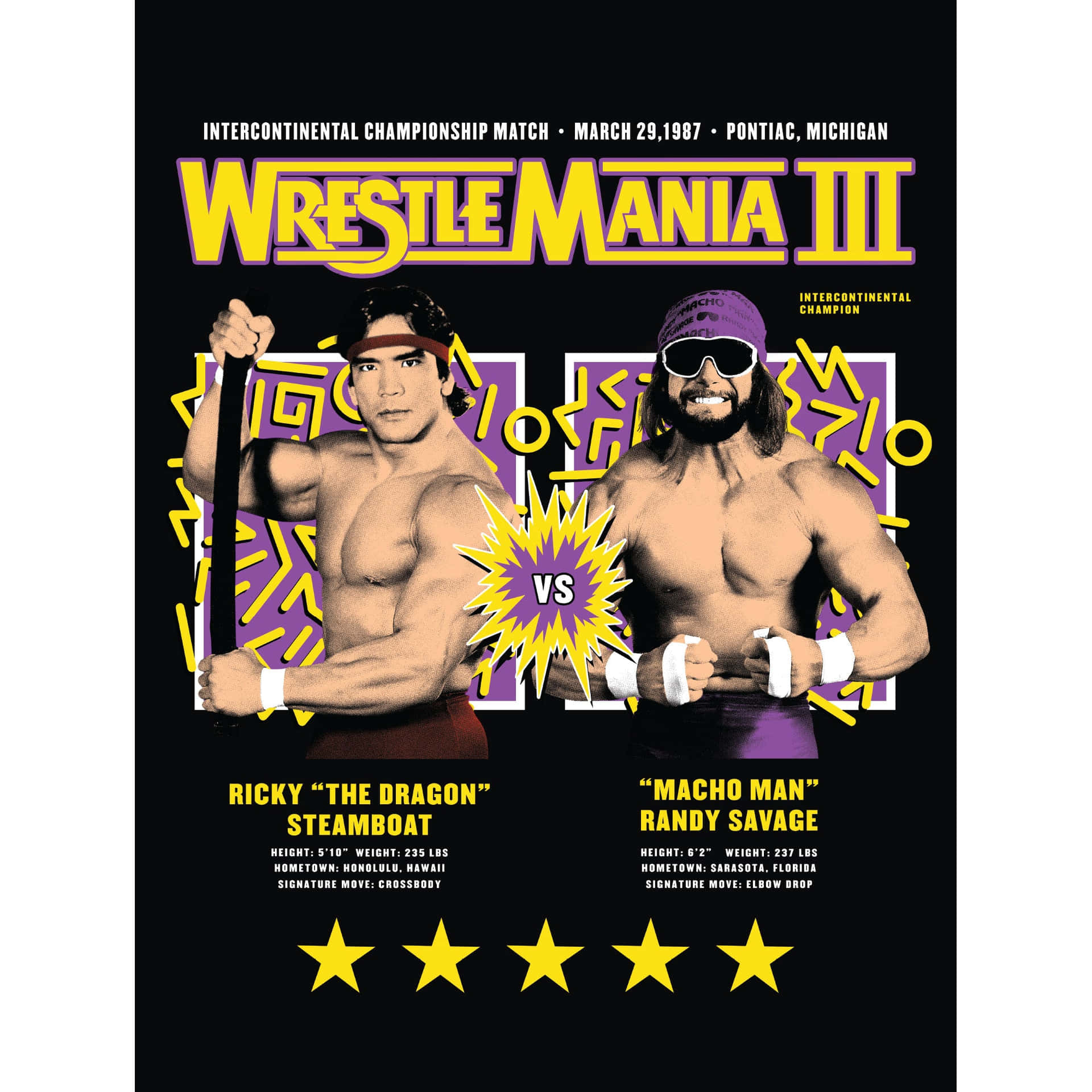 Ricky Steamboat And Randy Savage Background