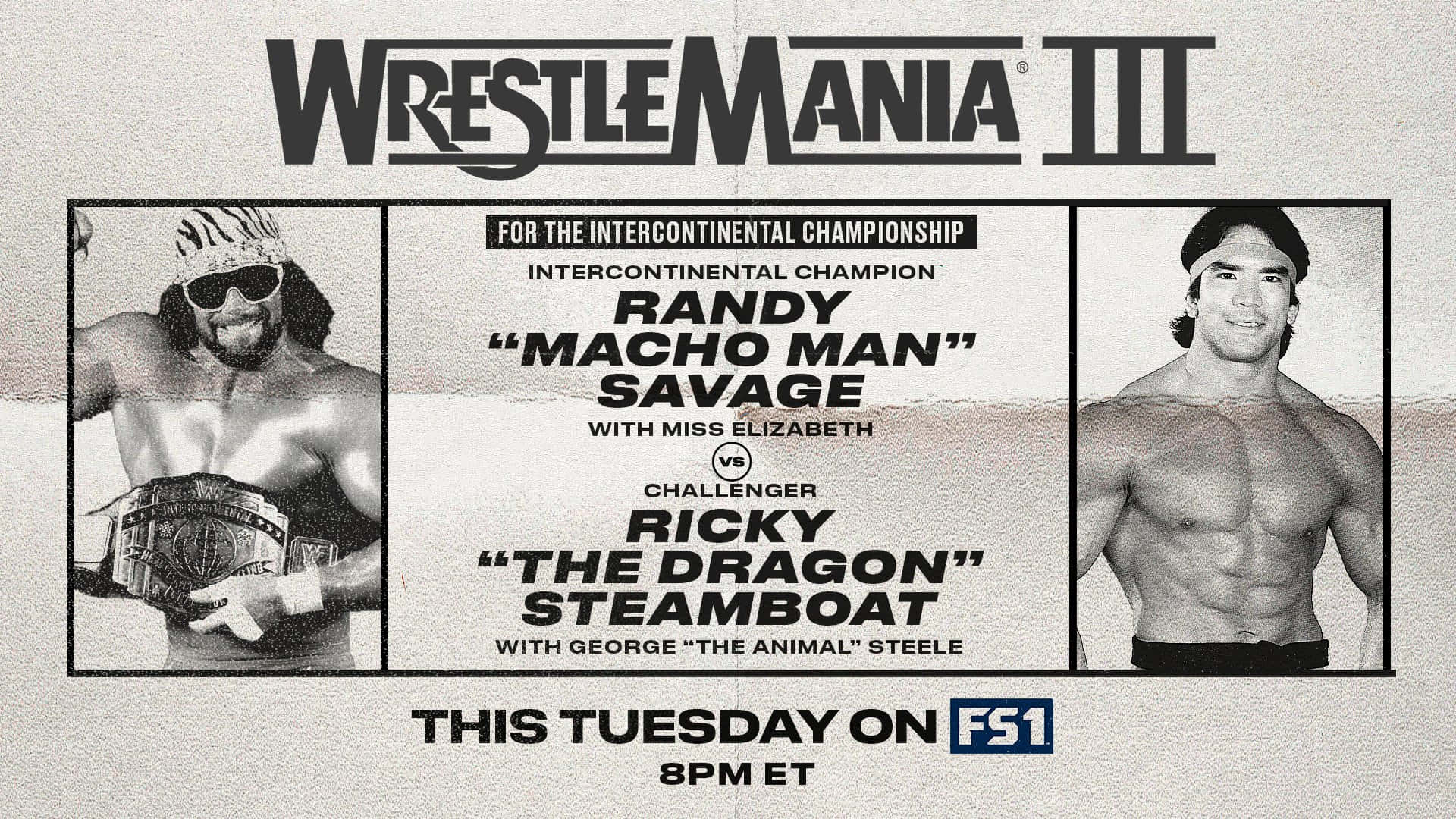 Ricky Steamboat Poster With Macho Man Background