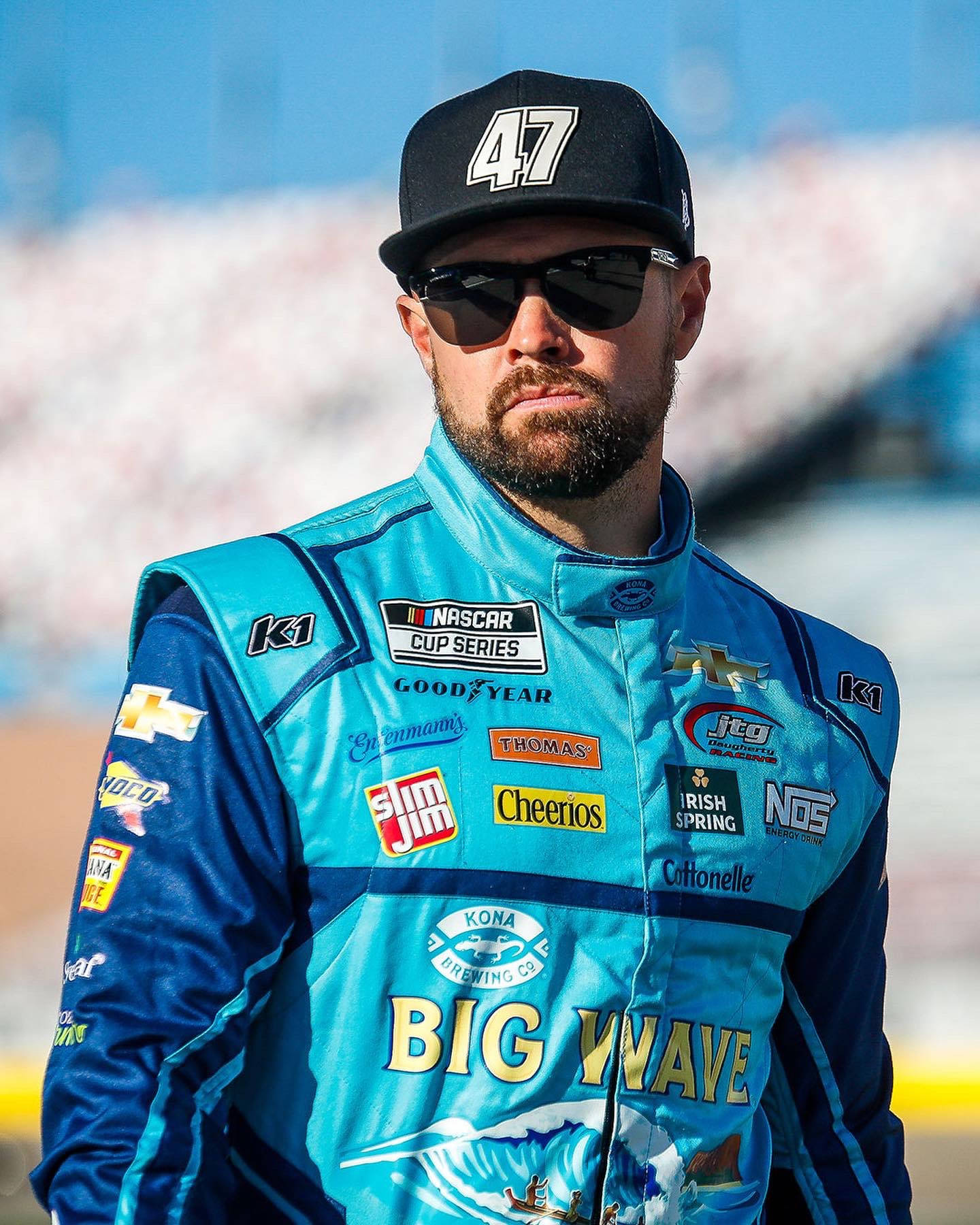 Ricky Stenhouse Jr. Wearing Blue