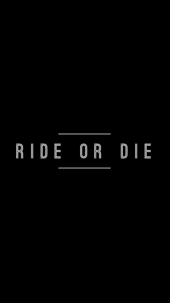 Ride Or Die Logo Black Background