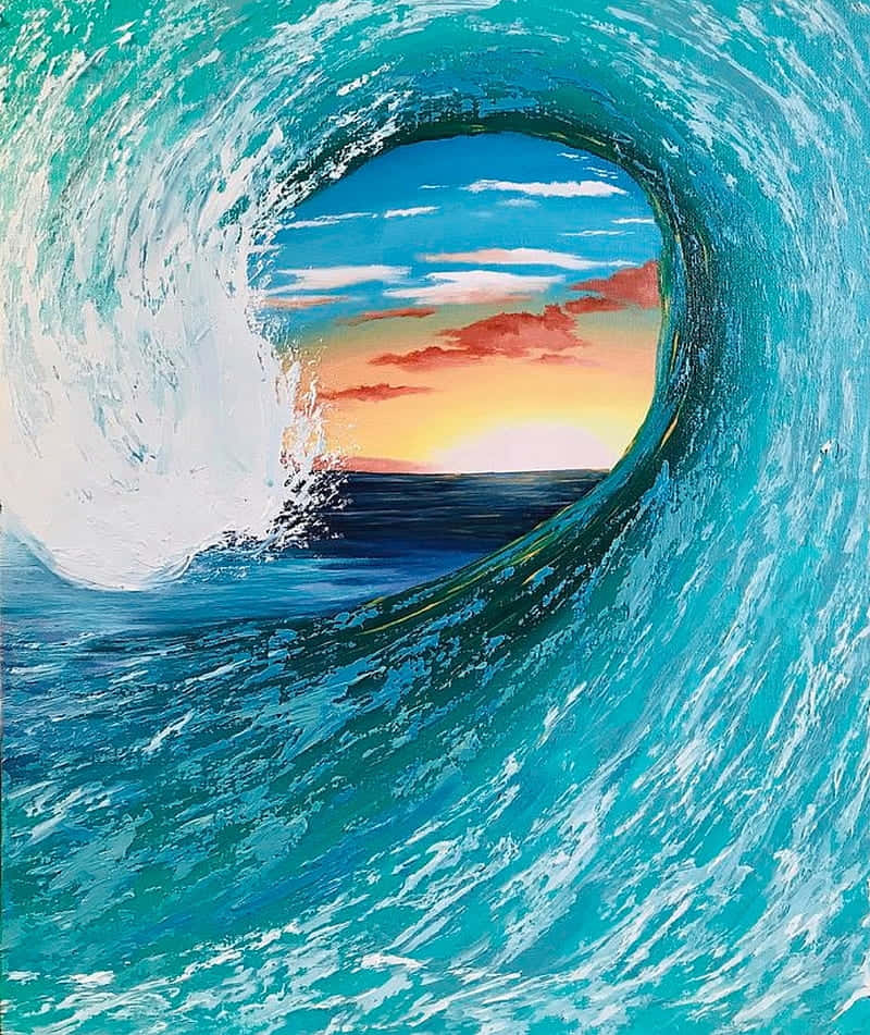 Ride The Wave With Surfing Iphone Background