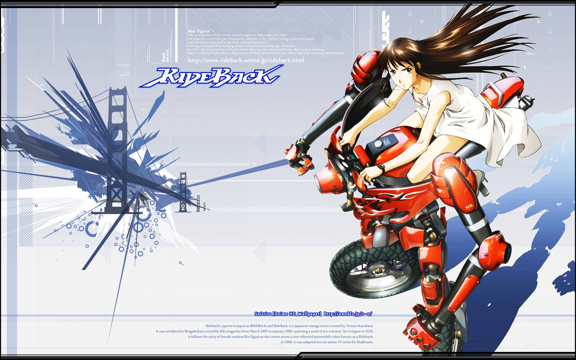 Rideback Manga Comic Characters Background