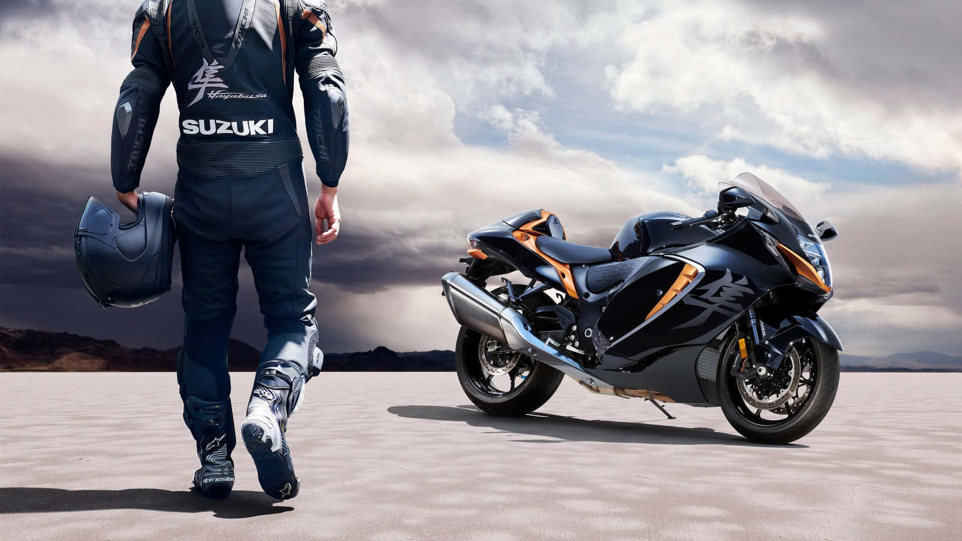 Rider Cruising Through The Backroads On A 2560x1440 Motorcycle