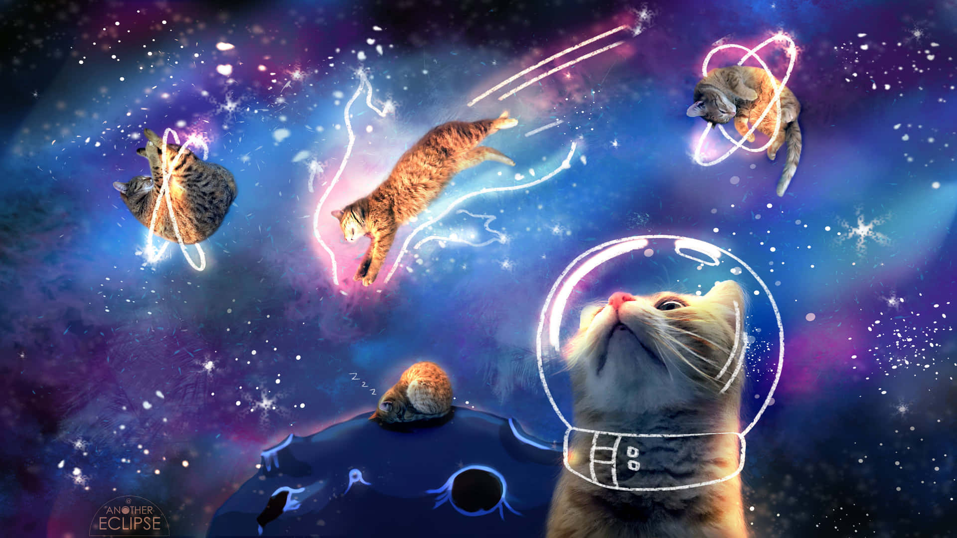 Ridiculous Space Cats Background