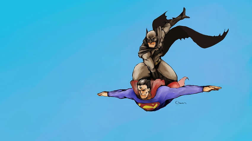 Ridiculous Superman And Batman Sketch