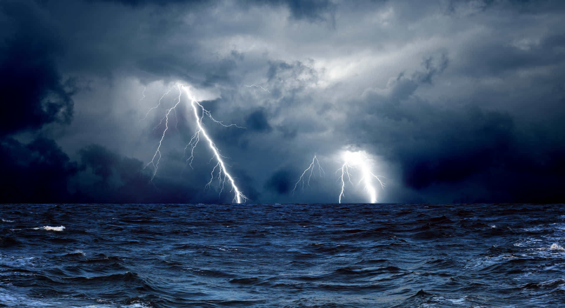 Riding Out A Stormy Sea Background