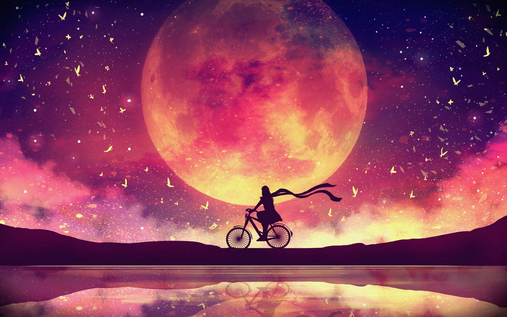 Riding To The Moon Picture Background