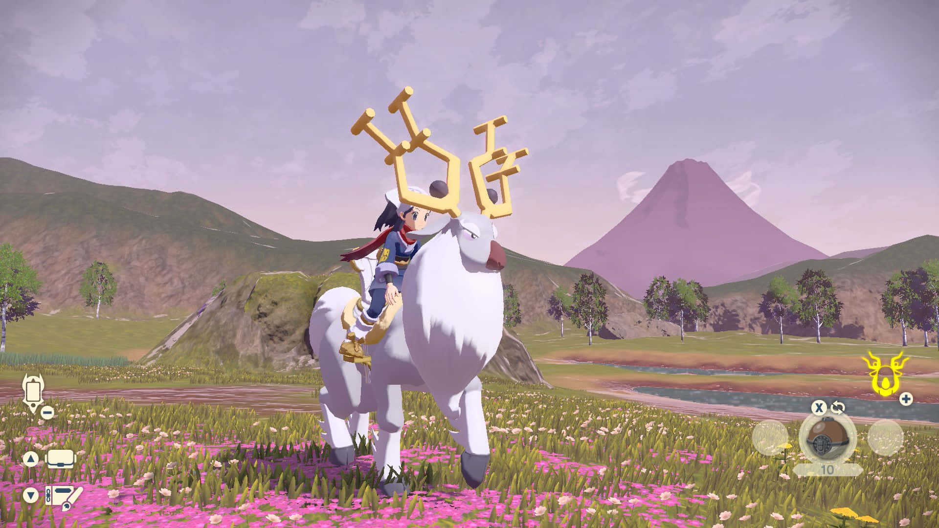 Riding Wyrdeer In Meadow Background