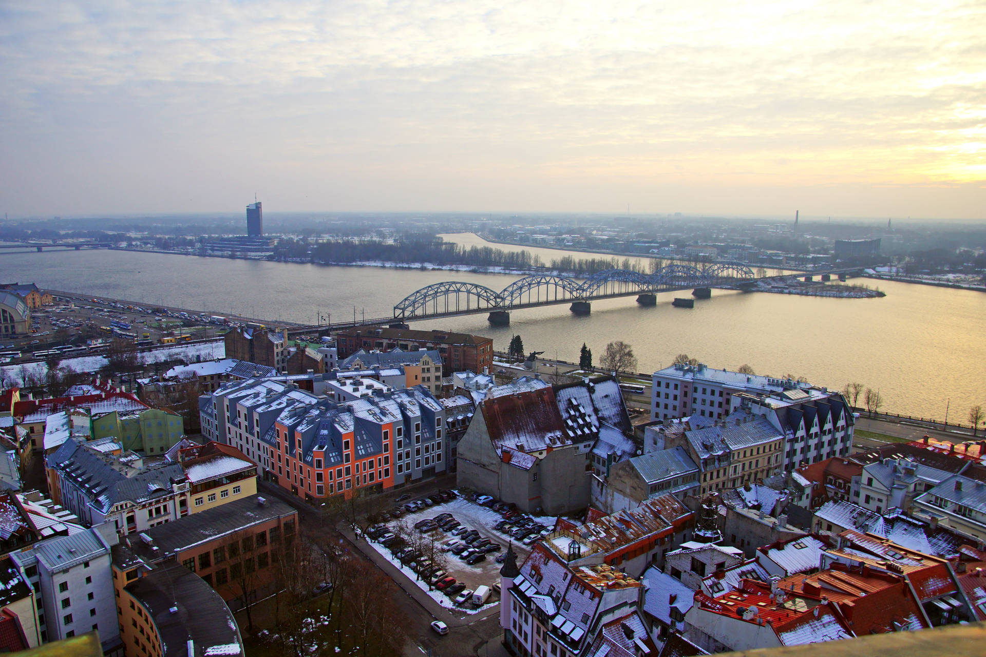 Riga's Cityscape Background