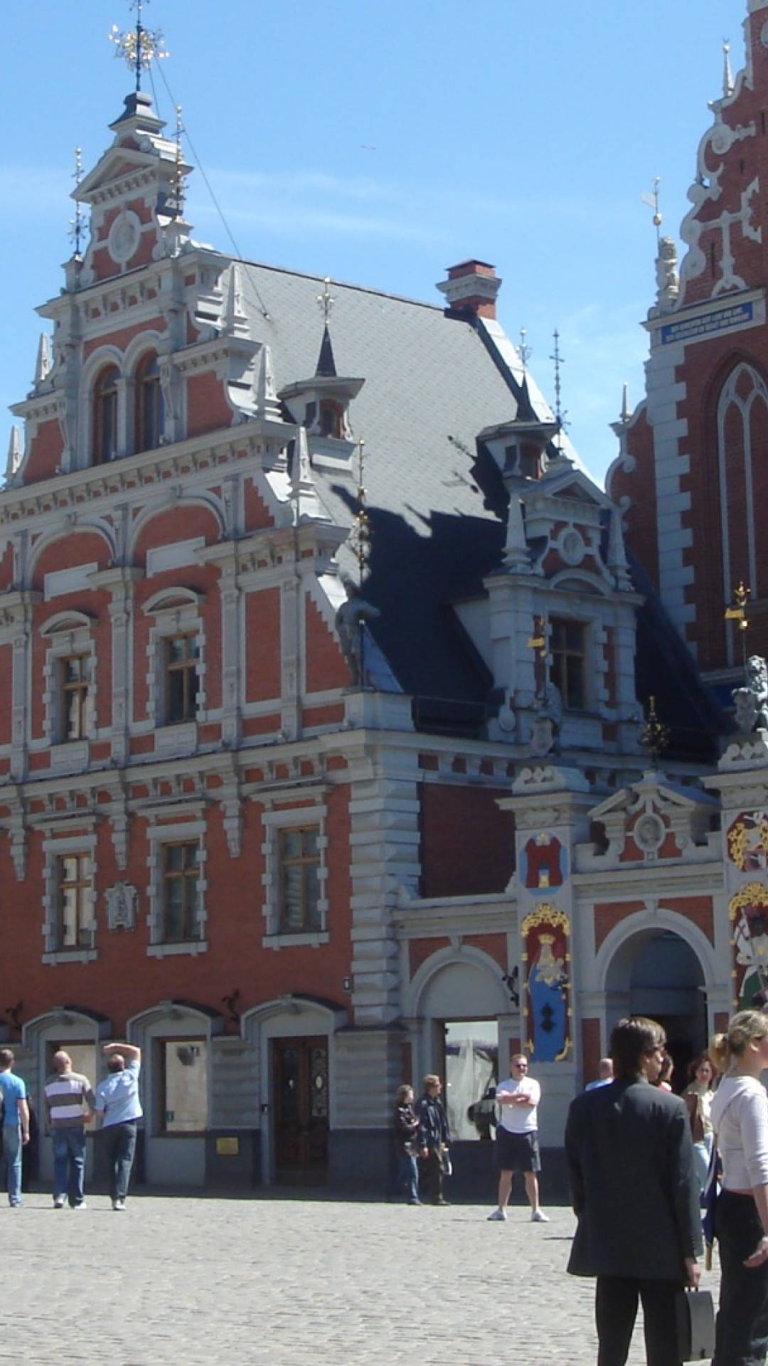 Riga's House Of The Blackheads At Daytime Background