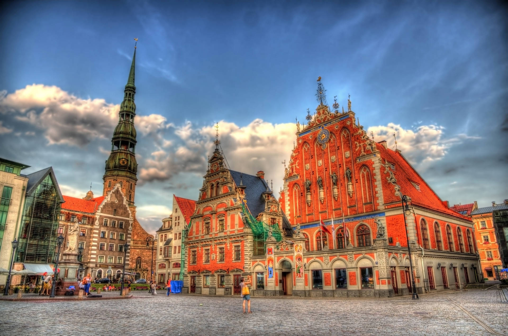 Riga Town Hall Square Background