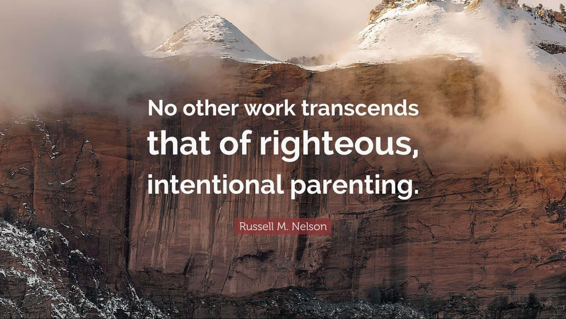 Righteous Intentional Parenting Quote Background