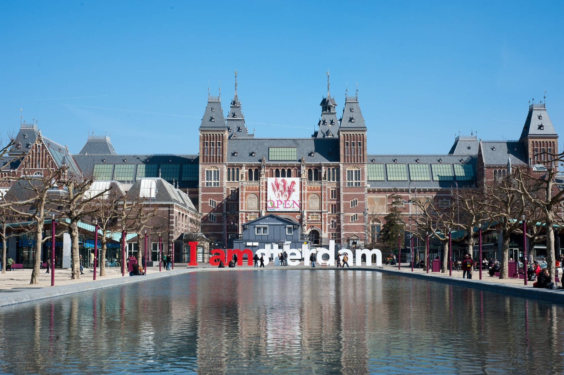 Rijksmuseum With Barren Trees Background