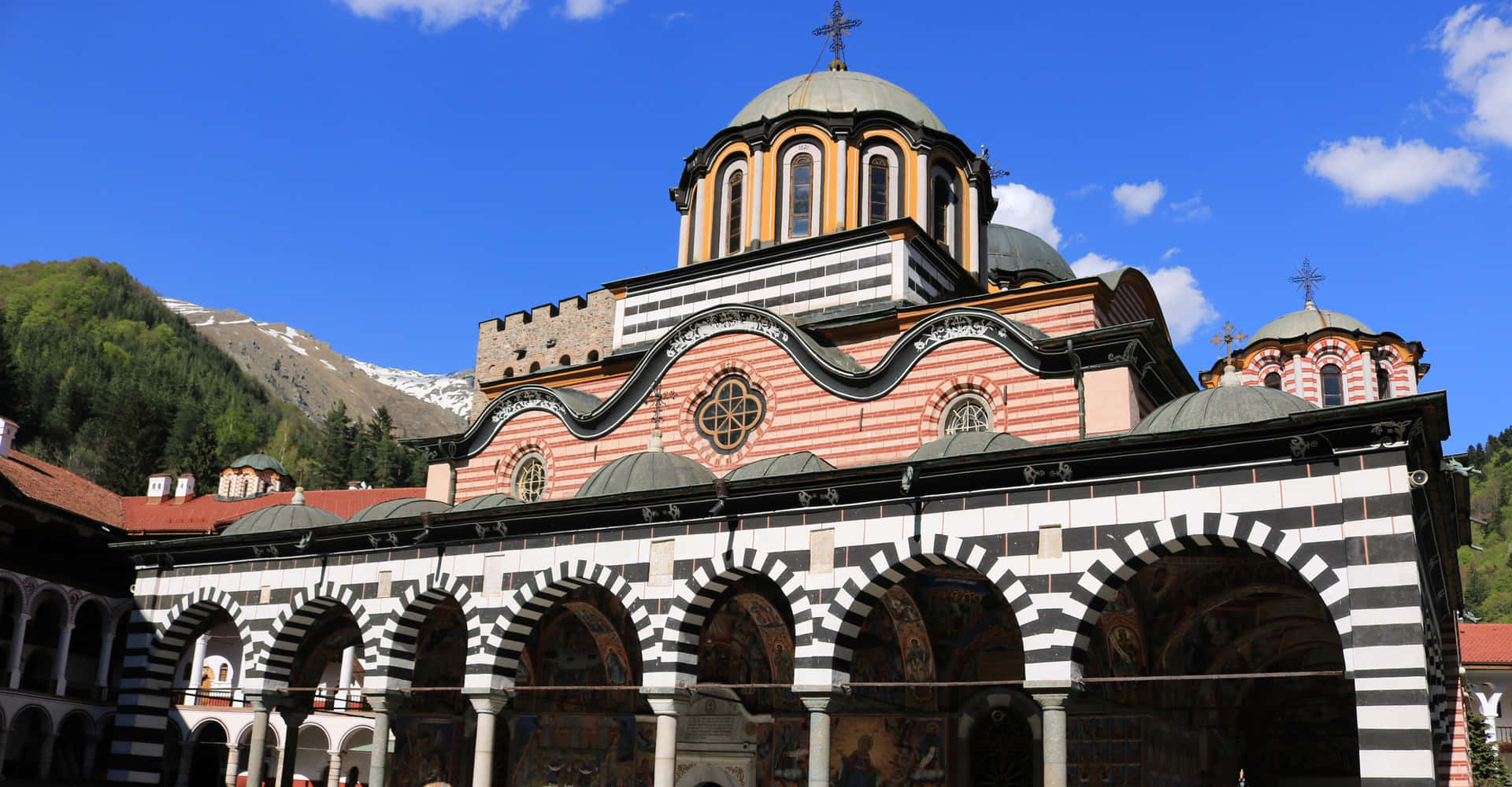 Rila Monastery Architecture Widescreen Desktop