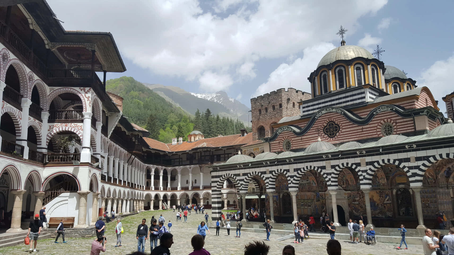 Rila Monastery Exterior Desktop
