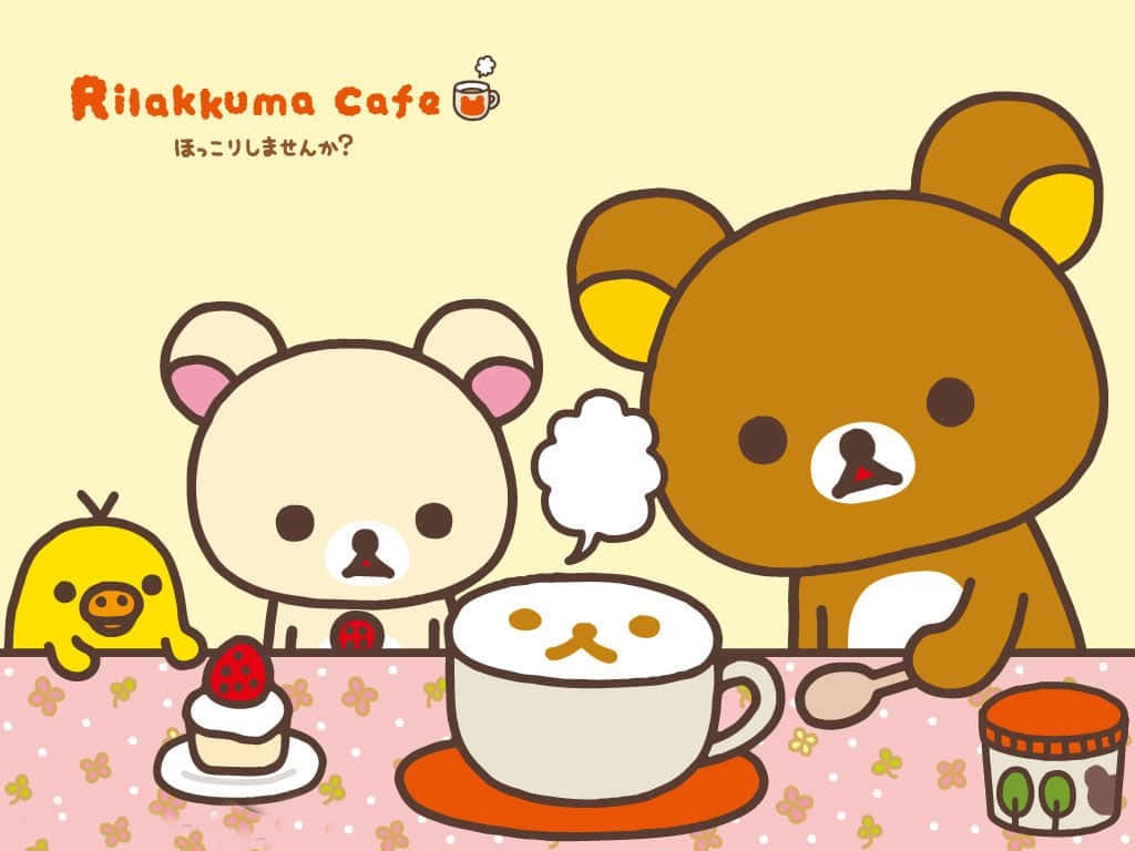 Rilakkuma Laptop Cafe Background