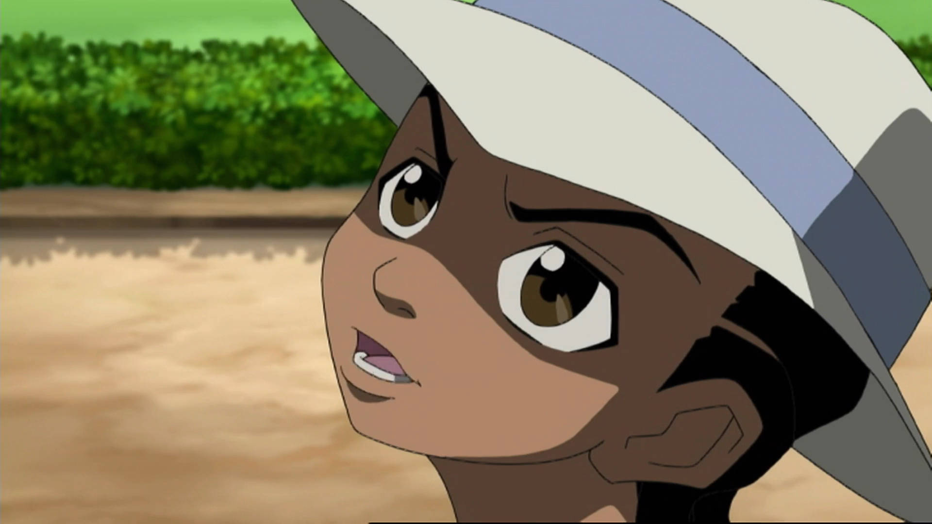 Riley Wearing Fedora Boondocks Hd Background