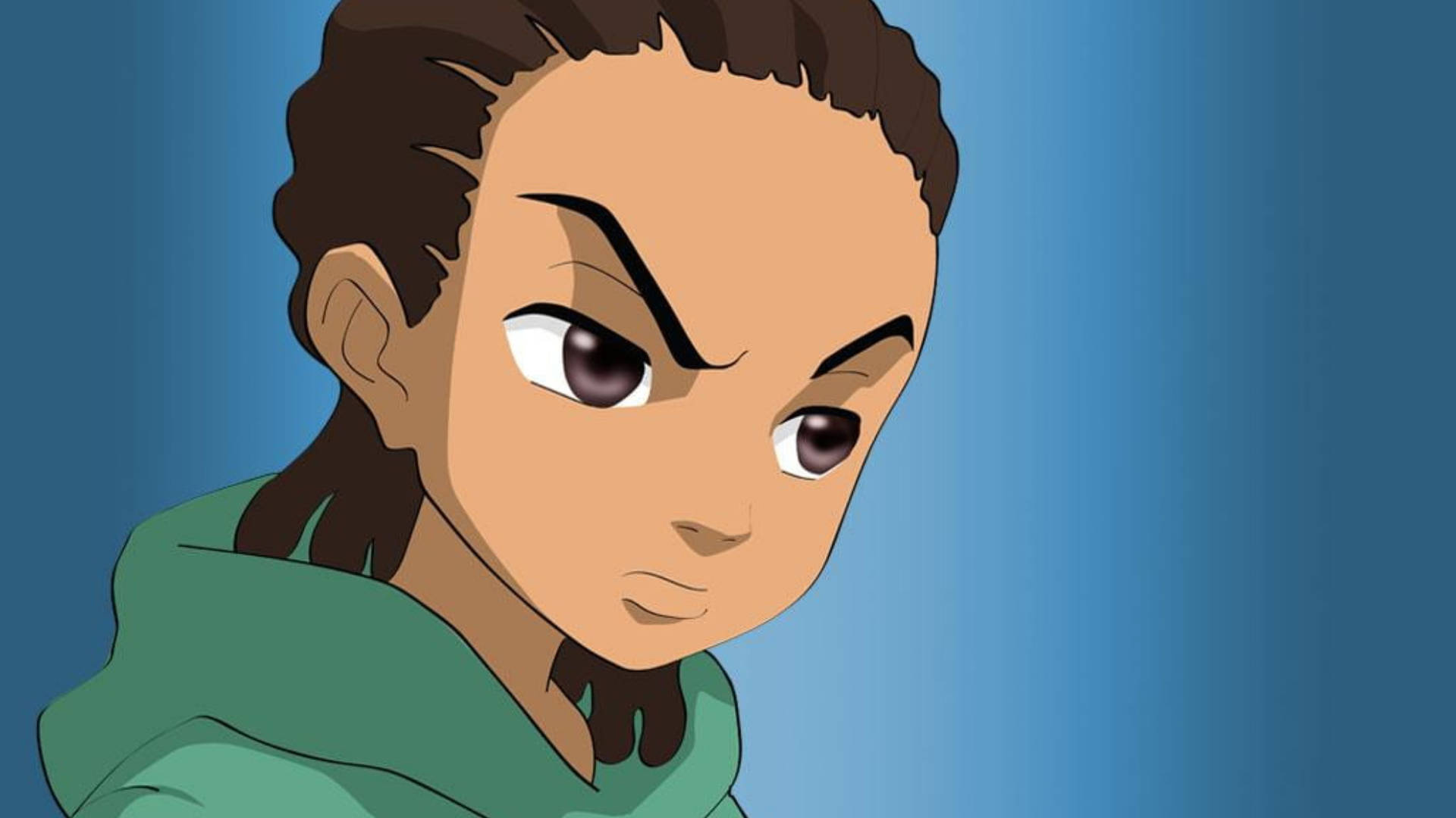 Riley Wearing Hoodie Boondocks Hd Background