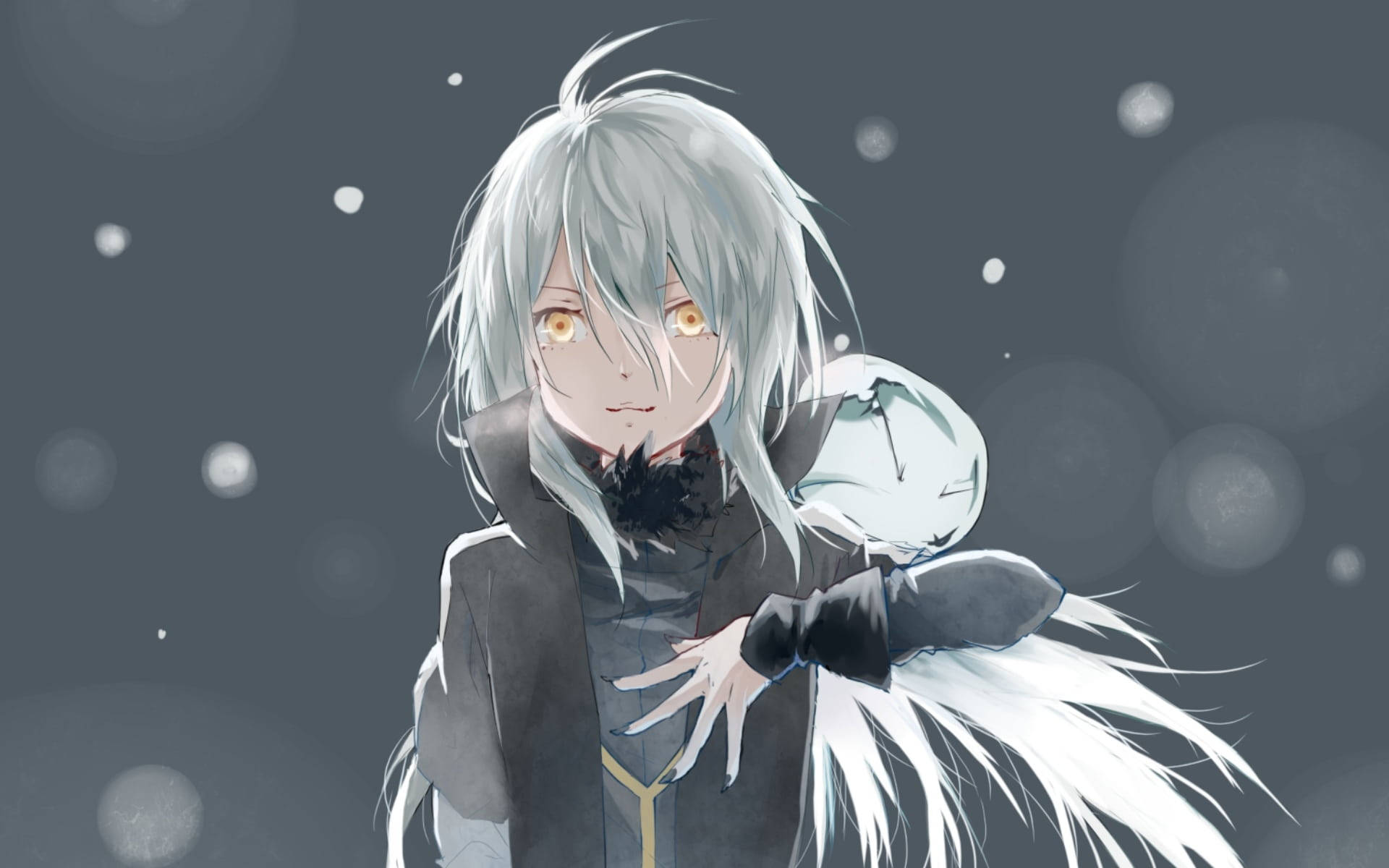 Rimuru Tempest Gray Background Background