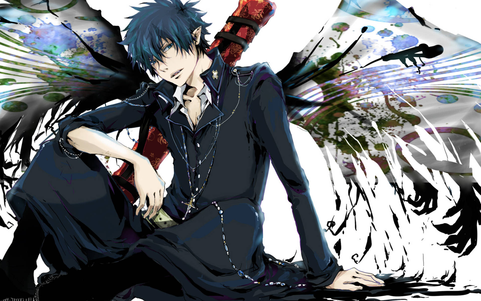 Rin Okumura Achieves His Wings In Blue Exorcist Background